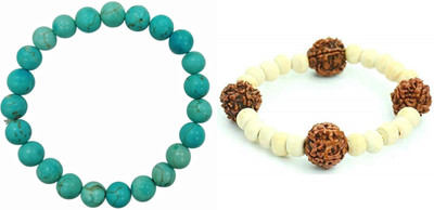 Malas Collection Stone, Wood, Crystal Bracelet Set(Pack of 2)