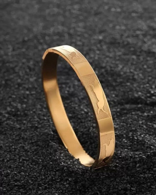 GORASH CREATION Stainless Steel Gold-plated Kada