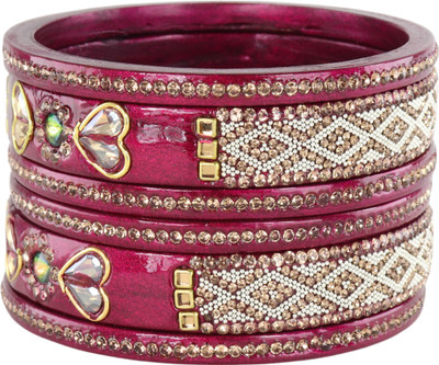 ZULKA Lac Diamond, Zircon Bangle Set(Pack of 6)