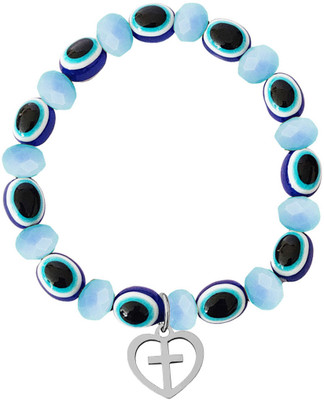 Shiv Jagdamba Crystal, Stainless Steel Crystal Sterling Silver Bracelet