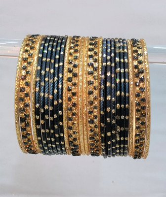 Rudra Metal Gold-plated Bangle Set(Pack of 10)