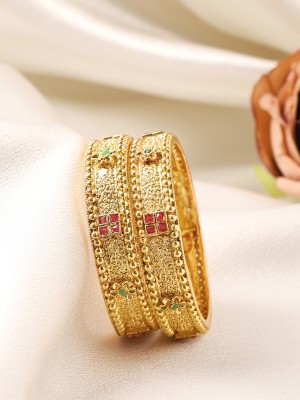 RUBANS Alloy Gold-plated Bangle Set(Pack of 2)