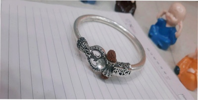 Maatrachaaya Alloy Cubic Zirconia Sterling Silver Kada