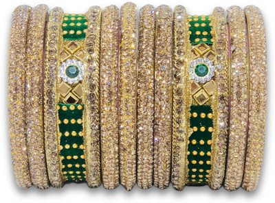 JUSTBUYZ Plastic Zircon Bangle Set(Pack of 10)