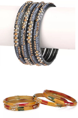 AFAST Glass Bangle Set(Pack of 8)