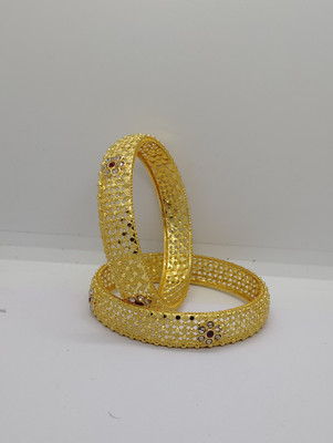 Prasansha Enterprises Brass Gold-plated Bangle Set(Pack of 2)