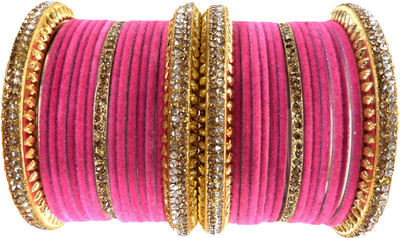 Ammoli Metal Sapphire Bangle Set(Pack of 10)