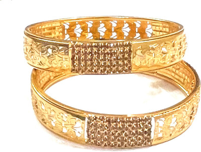 ITWELL Alloy Gold-plated Bangle Set(Pack of 2)
