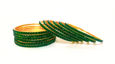AAHANA Brass Brass Bangle Set(Pack of 12)