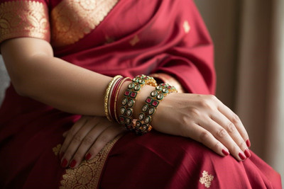 siyaa creation Brass Gold-plated Bangle Set(Pack of 2)