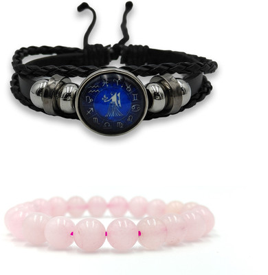 BHAGYA G Stone, Crystal Quartz Bracelet(Pack of 2)