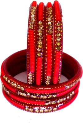 Suhagan Fabric Bangle Set(Pack of 8)