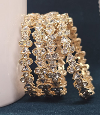 Vamika Jewels Alloy Gold-plated Bangle(Pack of 4)