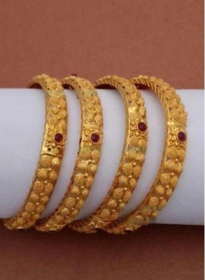 khanak Brass Gold-plated Bangle Set(Pack of 4)