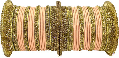 Garnet Gems Metal Zircon Bangle Set(Pack of 36)