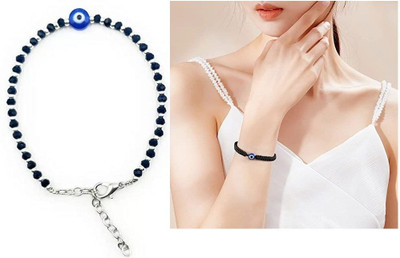 MANMORA Fabric Zircon Bracelet(Pack of 2)