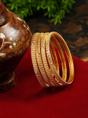 ANOUK Alloy Gold-plated Bangle Set(Pack of 8)
