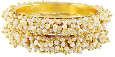 OJHA Alloy Pearl Bangle Set(Pack of 2)