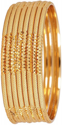 SGN FASHION Brass Bangle Set(Pack of 8)