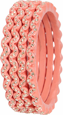 ZULKA Lac Diamond, Zircon Bangle Set(Pack of 4)