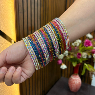 Kaab Glass Bangle Set(Pack of 36)