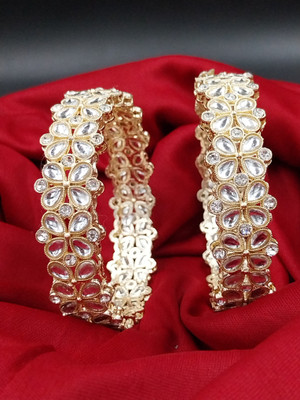 aarnaa Alloy Gold-plated Bangle Set(Pack of 2)