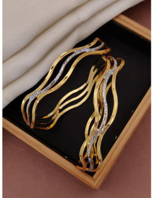 VFA Alloy Gold-plated Bangle Set(Pack of 2)