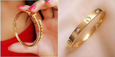 P R Production Brass Charm Bracelet(Pack of 2)