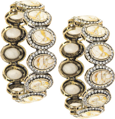 STYOLLO Metal Zircon Kada(Pack of 2)