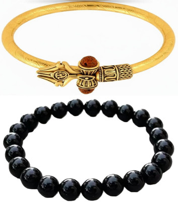 IKONKARR Brass, Stone, Crystal, Plastic, Stainless Steel Bracelet(Pack of 2)