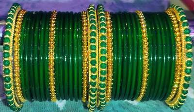 Suhagan Glass Bangle Set(Pack of 10)