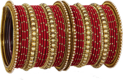 ZULKA Metal Zircon Bangle Set(Pack of 40)