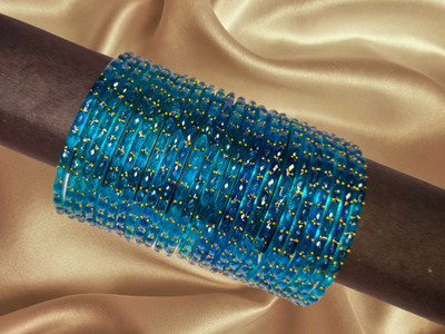 Glasswork Glass Cubic Zirconia Bangle Set(Pack of 24)