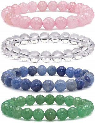 DIVINE SOUVENIRS Crystal Quartz Bracelet Set(Pack of 4)