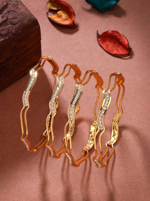 ANOUK Alloy Gold-plated Bangle Set(Pack of 4)