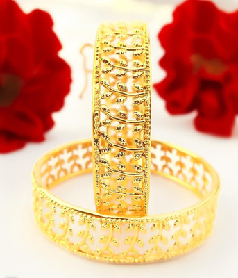 SHAW STORE Alloy Gold-plated Bangle Set(Pack of 2)