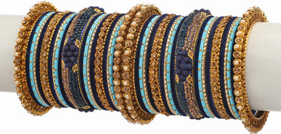 Amika Metal Zircon Bangle Set(Pack of 42)