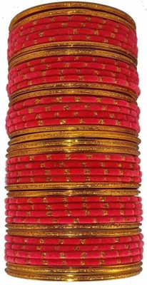 RADHA MOHAN EMPIRE Fabric, Glass Bangle Set(Pack of 40)