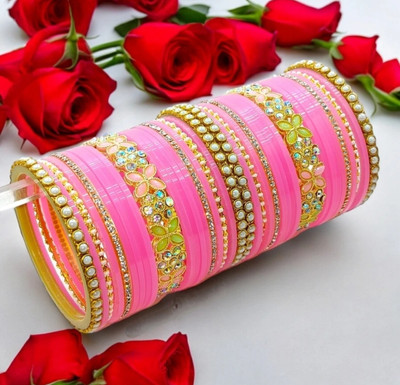 Ha Meem Plastic, Alloy Bangle Set(Pack of 10)