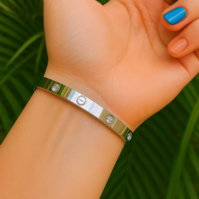 Vibgyor Enterprises Stainless Steel Gold-plated Bracelet