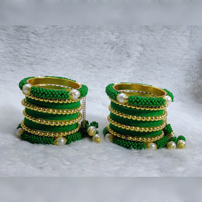 MAHAVEER TRADERS Alloy Gold-plated Bangle Set(Pack of 10)