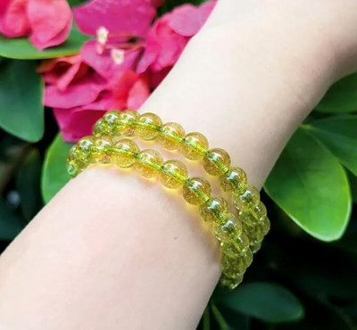 VIBESLE Crystal, Peridot Beads Charm Bracelet