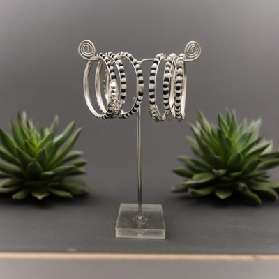 yuvaan crystal Alloy Brass Bangle(Pack of 3)