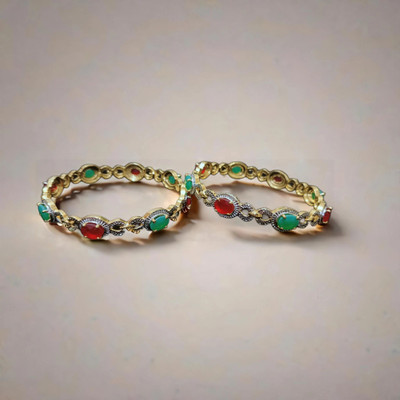 siyaa creation Brass Bangle Set(Pack of 2)