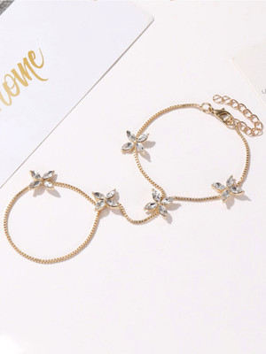 YELLOW CHIMES Alloy Crystal Bracelet