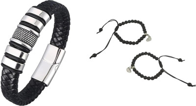 onlinefirst Alloy, Leather Bracelet Set(Pack of 2)