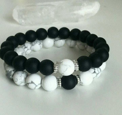 HouseOfCommon Stone Beads Bracelet(Pack of 2)