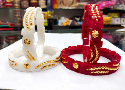 LOGIN THE WORLD AND CSC Plastic Gold-plated Shakha Pola(Pack of 4)