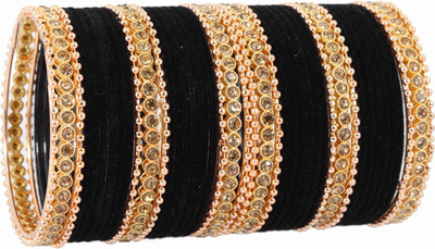 ZULKA Metal Zircon Bangle Set(Pack of 42)