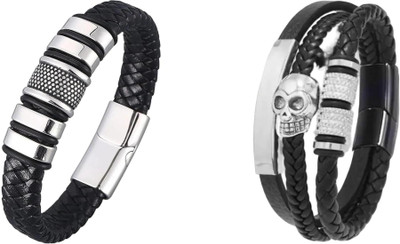 onlinefirst Leather Bracelet Set(Pack of 2)